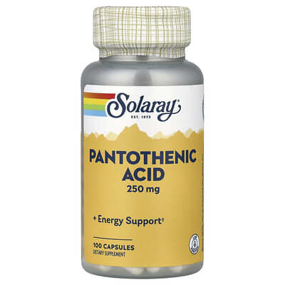 Solaray, Pantothenic Acid, 100 Capsules