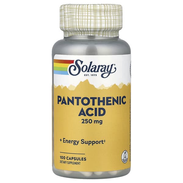 Pantothenic Acid, 100 Capsules
