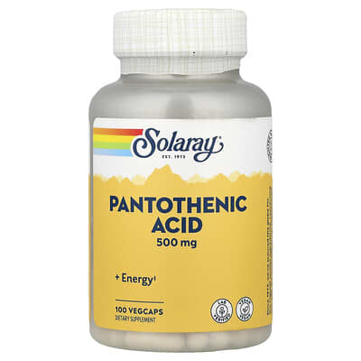 Solaray, Pantothenic Acid, 500 mg, 100 Vegetarian Capsules