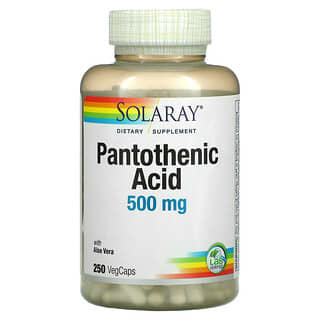 Solaray, Pantothenic Acid, 500 mg, 250 VegCaps