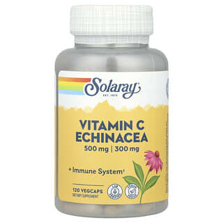 Solaray, Échinacée à la vitamine C, 120 VegCaps