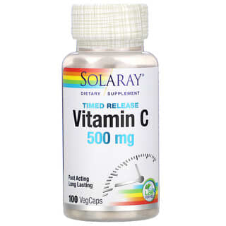 Solaray, Vitamin C, Time Release, 500 mg, 100 VegCaps