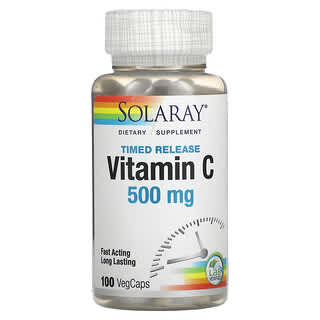 Solaray, Vitamin C, Timed Release, 500 mg, 100 VegCaps