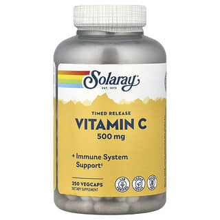 Solaray, Vitamine C met vertraagde afgifte, 250 vegetarische capsules