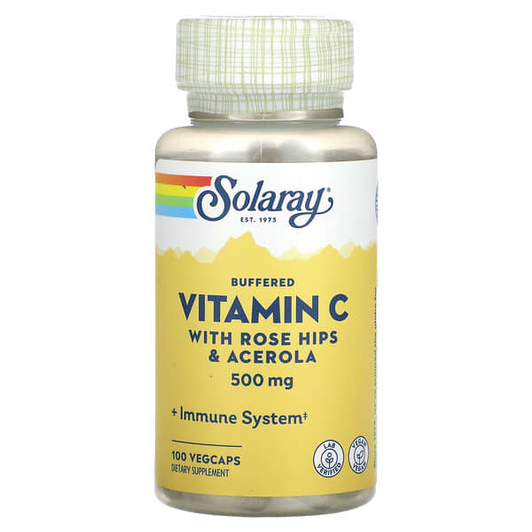 Solaray, Buffered Vitamin C, 500 mg, 100 VegCaps