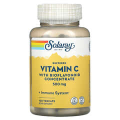 Solaray, 含濃縮生物類黃酮的緩衝維生素C，500毫克，100粒素食膠囊