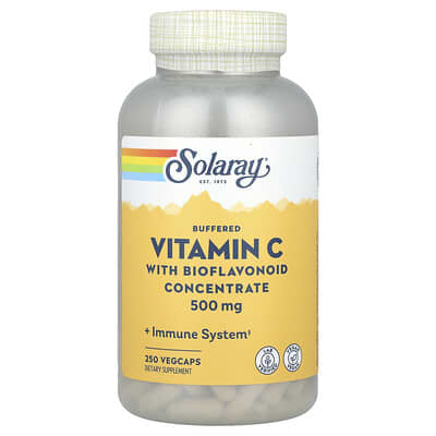 Solaray, Extended-Release Vitamin C with Bioflavonoid Concentrate, 500 mg, 250 Vegetarian Capsules