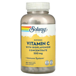Solaray, Buforowana witamina C z koncentratem bioflawonoidów, 500 mg, 250 kapsułek roślinnych