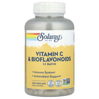 Solaray, Vitamine C et bioflavonoïdes, 250 capsules végétariennes