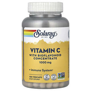 Solaray, Vitamina C con concentrado bioflavonoide, 1000 mg, 100 cápsulas vegetales