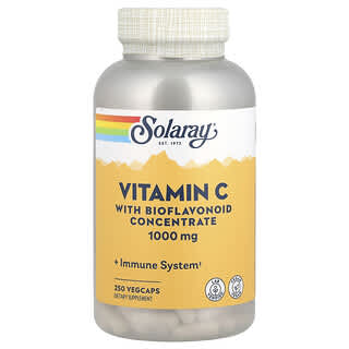 Solaray, Vitamin C mit Bioflavonoid-Konzentrat, 1.000 mg, 250 pflanzliche Kapseln