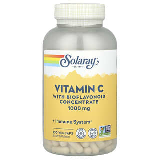 Solaray, Vitamina C com Concentrado de Bioflavonoides, 1.000 mg, 250 VegCaps