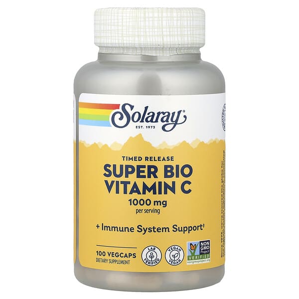 Solaray, Timed Release Super Bio Vitamin C, 100 VegCaps