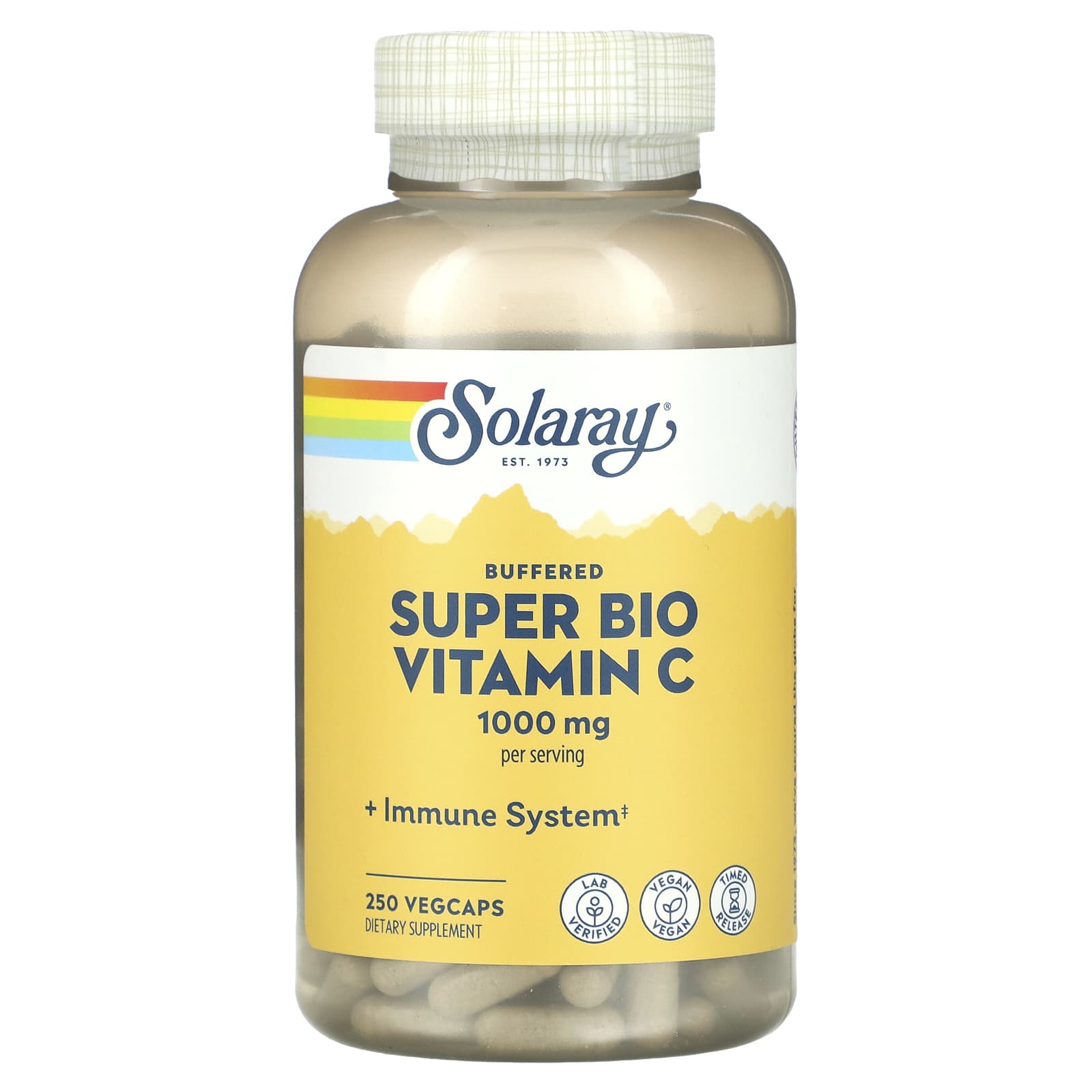 drinken Matron Harnas Solaray, Buffered Super Bio Vitamin C, 500 mg, 250 VegCaps