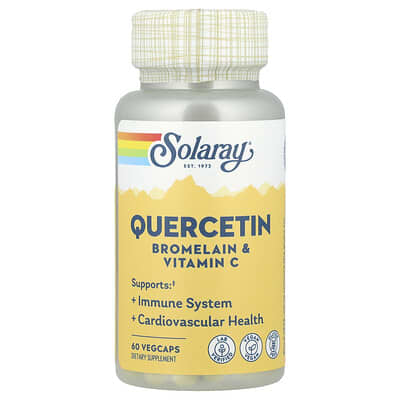 Solaray, Quercetin, Bromelain, and Vitamin C, 60 Vegetarian Capsules