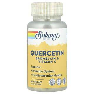 Solaray, Quercetină, bromelaină și vitamina C, 60 capsule vegetale