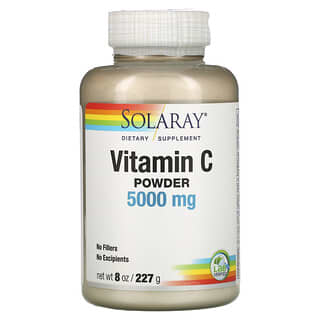 Solaray, Витамин C в порошке, 5000 мг, 227 г (8 унций)