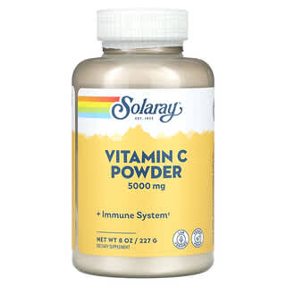 Solaray, Vitamina C en polvo, 5000 mg, 227 g (8 oz)