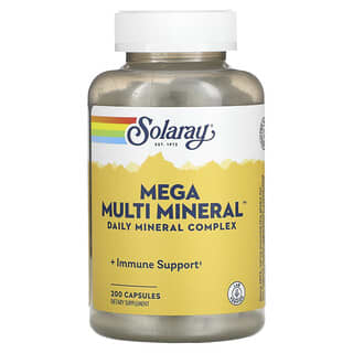 Solaray, Mega multi mineral, 200 cápsulas
