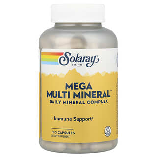 Solaray, Mega multi mineral, 200 cápsulas