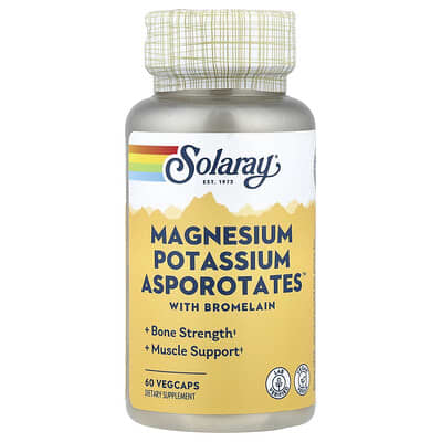 Solaray, Magnesium Potassium Borate with Bromelain, 60 Vegetarian Capsules