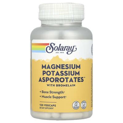 Solaray, Potassium Magnesium Aspartate, 120 Vegetarian Capsules