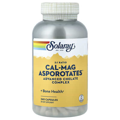 Solaray, 2:1 Cal-Mag Asporotates™, 240 Capsules