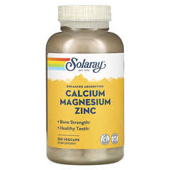 Solaray, Calcium Magnesium Zinc, 250 VegCaps