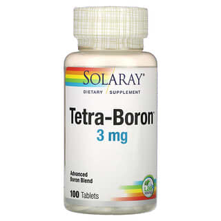 Solaray, Tetraboro, 3 mg, 100 comprimidos