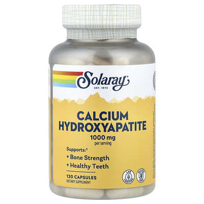 Solaray, Calcium Hydroxyapatite, 1000 mg, 120 Capsules (250 mg per capsule)