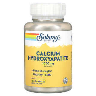 Solaray, Kalsium Hidroksiapatit, 1.000 mg, 120 Kapsul (250 mg per Kapsul)