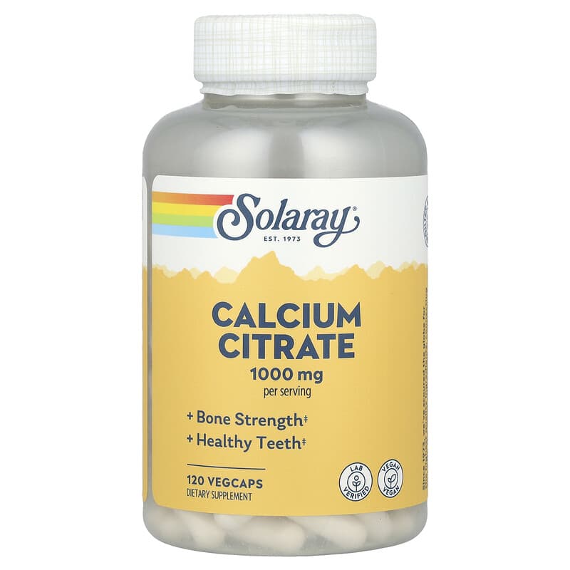 Calcium Citrate, 1,000 mg, 120 VegCaps (250 mg per Capsule)