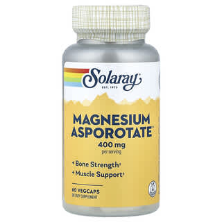 Solaray, Asporotato de magnesio, 60 cápsulas vegetales (200 mg por cápsula)