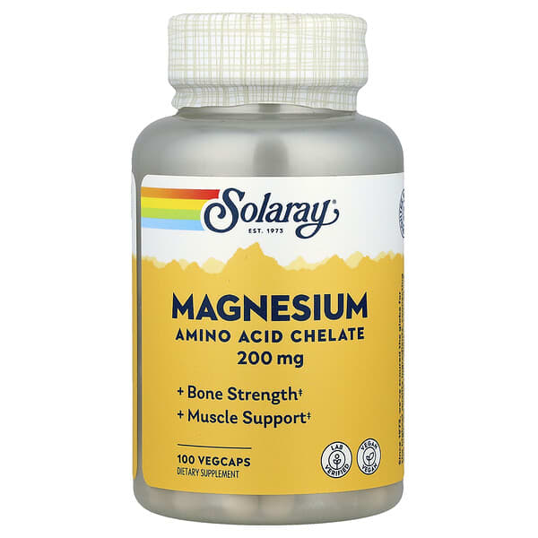 Solaray Magnesium, 200 mg, 100 VegCaps