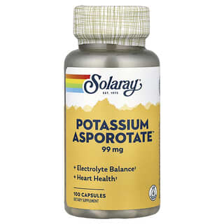 Solaray, Asporotato de potasio, 99 mg, 100 cápsulas