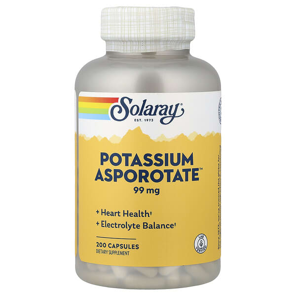 Solaray, Potassium Asporotate™, 99mg, 캡슐 200정