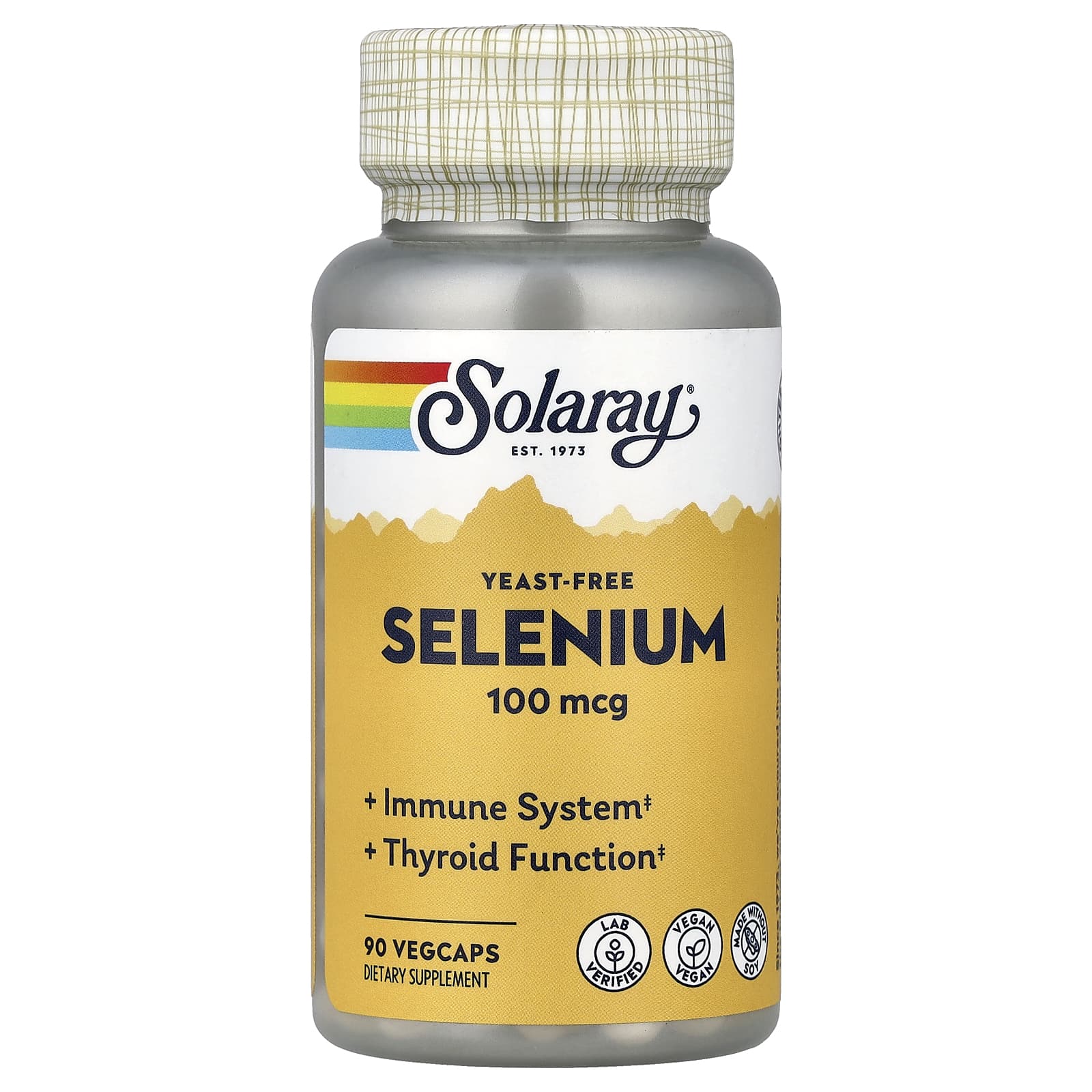 Solaray, селен, 100 мкг, 90 растительных капсул
