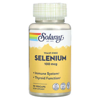Solaray, Yeast-Free Selenium, 100 mcg, 90 VegCaps