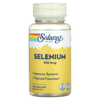 Solaray, Sélénium, 100 µg, 100 capsules végétales