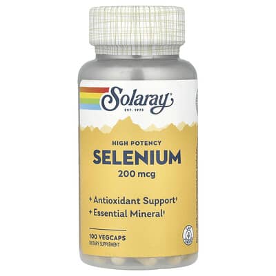 Solaray, Selenium, Extra Strength, 200 mcg, 100 Vegetarian Capsules