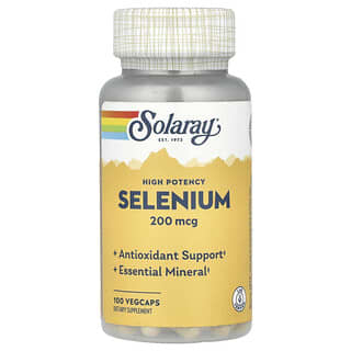 Solaray, Selenio ad alta potenza, 200 mcg, 100 capsule vegetali