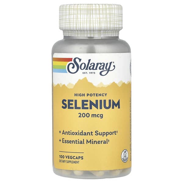 Selenium, High Potency, 200 mcg, 100 VegCaps