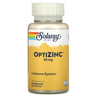 Solaray, OptiZinc，30 毫克，60 粒素食膠囊