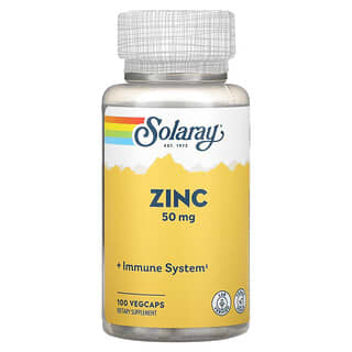 Solaray, Zinco, 50 mg, 100 VegCaps