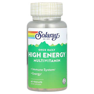 Solaray, Suplemento multivitamínico de alto contenido energético, Una vez por día, 60 cápsulas vegetales