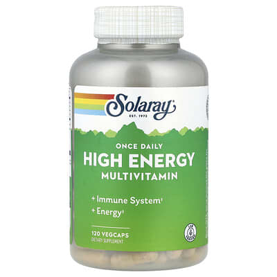 Solaray, One Daily High Energy Multi-Vita-Min, 120 Vegetarian Capsules