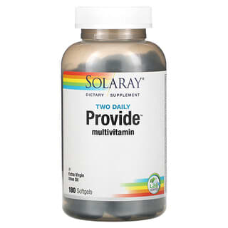 Solaray, Multivitamines pour deux portions quotidiennes, 180 capsules à enveloppe molle