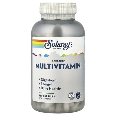 Solaray, Spectro™ Multivitamin, Iron-Free, 250 Capsules