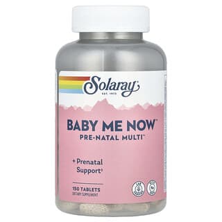 Solaray, Baby Me Now™, Suplemento multivitamínico prenatal, 150 comprimidos
