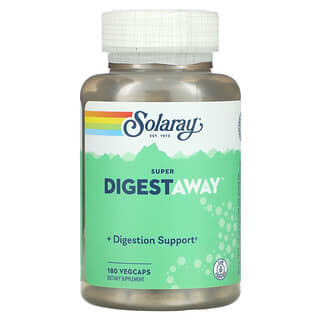 Solaray, Super Digestaway, Mistura de Enzimas Digestivas, 180 Cápsulas Vegetais